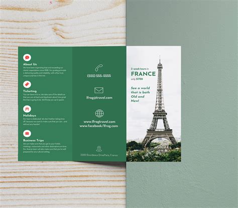 tour package brochures to france